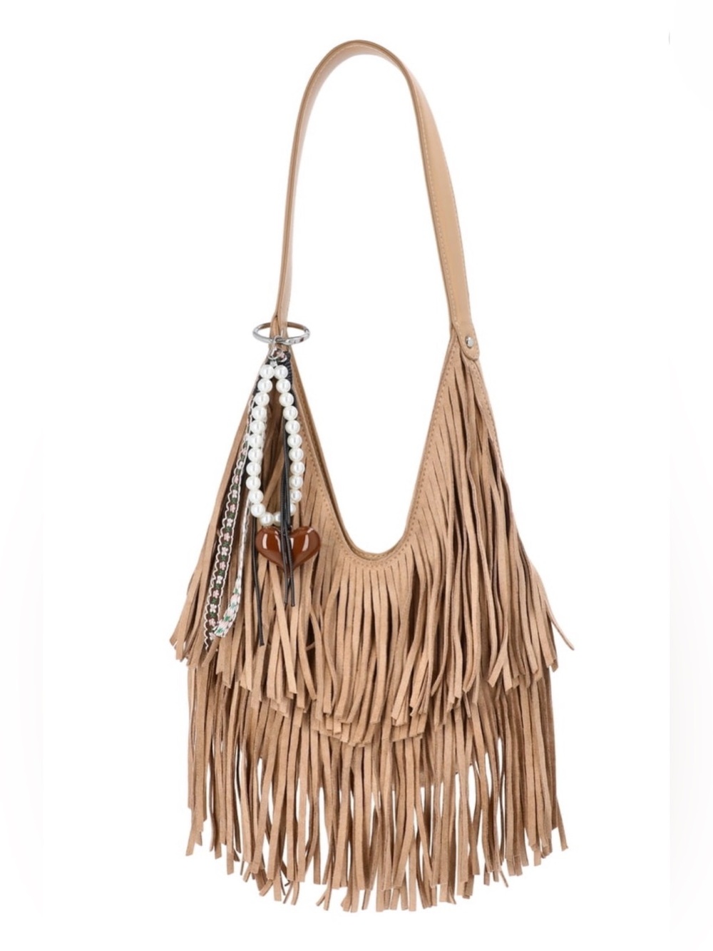 MADEN NYC FRINGE HOBO BAG
